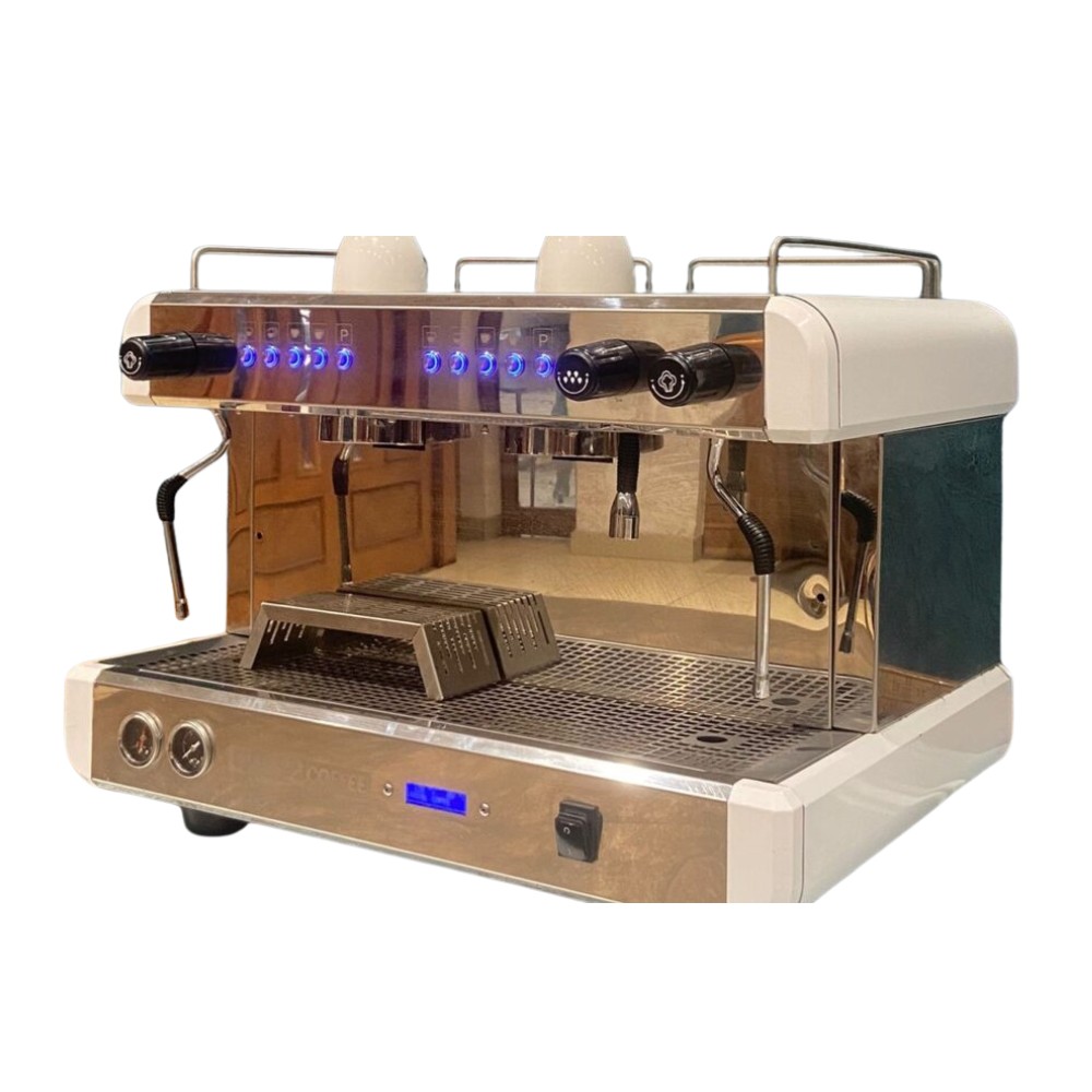 Raffaele Espresso Machine with Built-In Grinder Steam Wand with Steel Tamper and Milk Pitcher